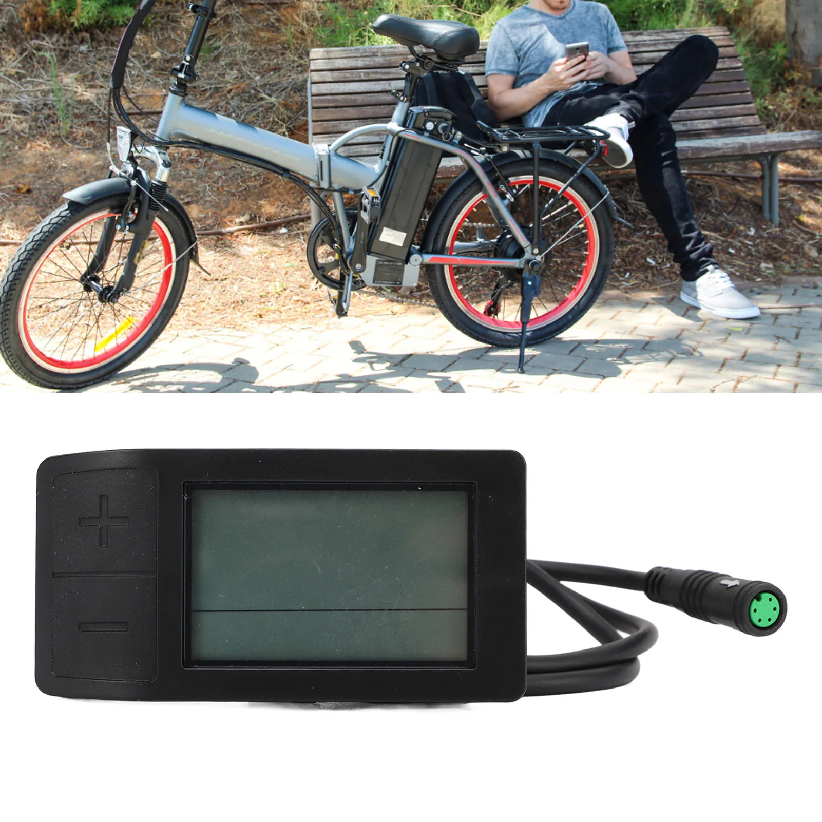

24‑48V Electric Bike LCD Display Meter Waterproof 5pin Connector Bike Conversion Meter for Bafang Controller
