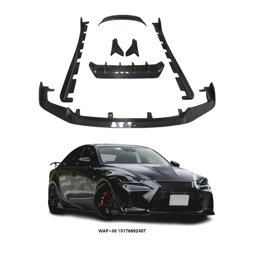

ART Style Carbon Fiber Body Kit for 17 forLexus IS250 High Quality Front Lip Side Skirts Rear Diffuser Perfect Fit Upgrade