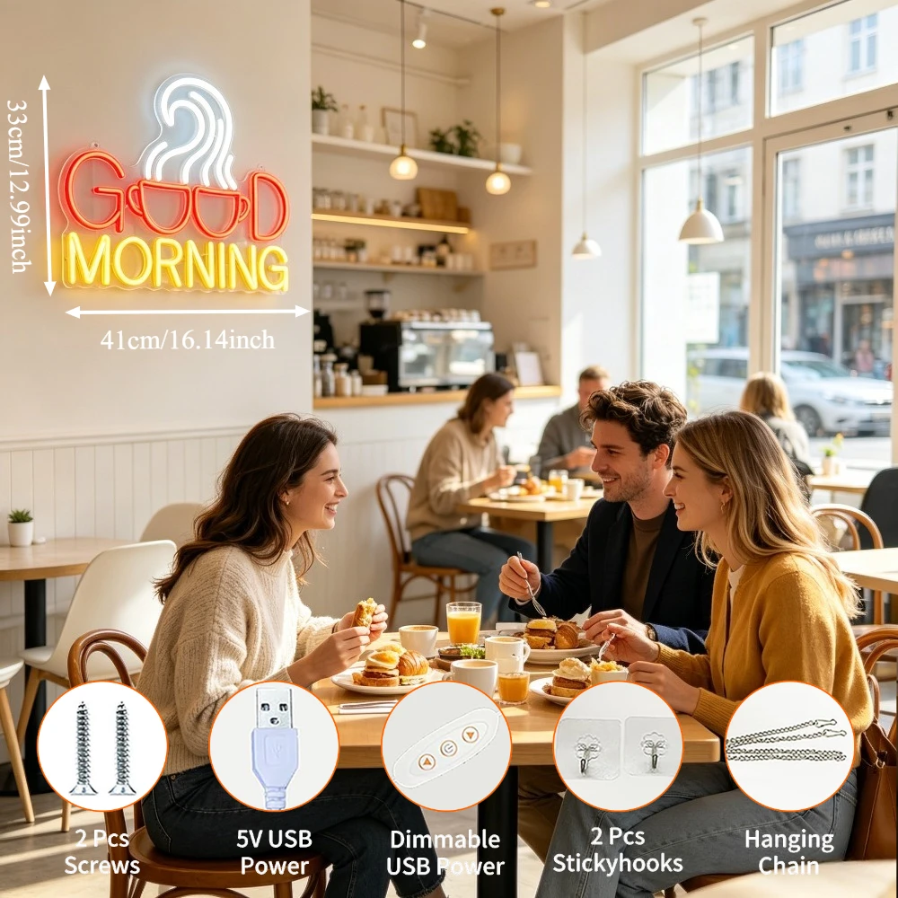 Good Morning Neon Sign LED Lig - огляд і ціна Commercial Kitchen Light