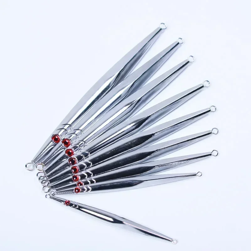 Tuata Chrome Jig 100g Wędkarstwo morskie Szybka prędkość Szybko tonące metalowe przynęty Powolny skok Jigging Lure Wędkarstwo Długi Jig