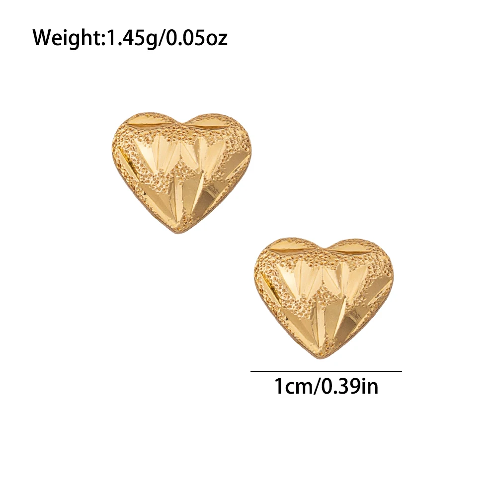 Love Pleated Craftsmanship Stud Earrings Exquisite Mini Punk Jewelry Accessories For Daily Party Date For Women Earring Gifts