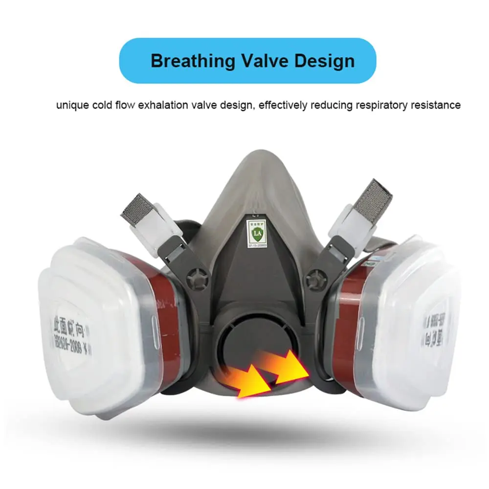 17 in 1 Reusable Half Cover Respirаtor Set  Face 6200 Gas Respirator Mask Painting Welding Woodworking Work Protection Gas Mask