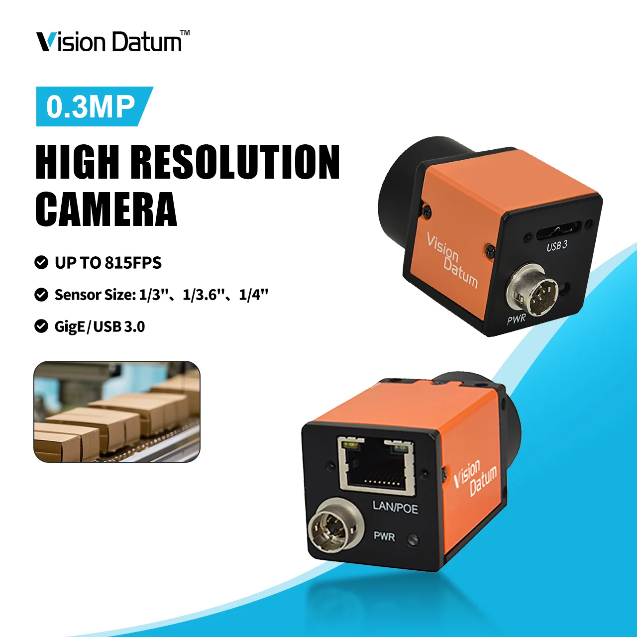 VGA High Speed USB3.0 Industrial  640*480 815fps 1000fps Global Shutter  640-815um/uc