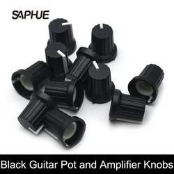 10Pcs Black Guitar Pot and Amplifier Knobs AMP Volume Tone Control Speed Knobs for Guitar Bass