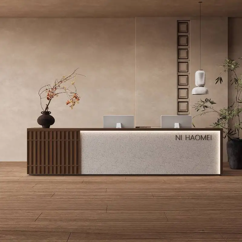 

Modern Black Reception Desks Hotels Checkout Luxury Classic Reception Desks Drawers Corner Recepcion Mostrador Office Furniture