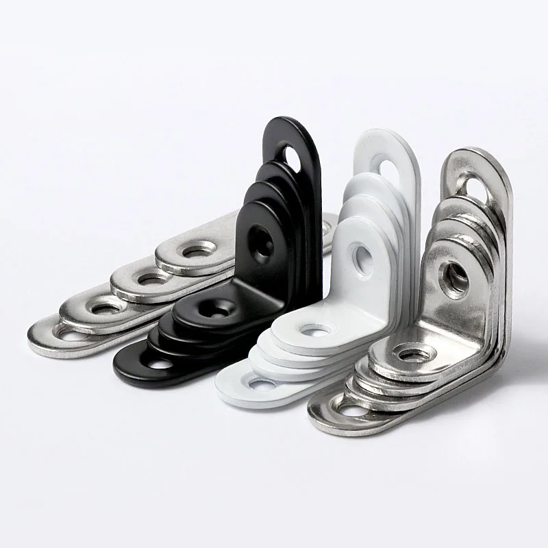 เหล็กฉากสแตนเลส 90 องศา สำหรับงานไม้ เฟอร์นิเจอร์ และงานต่อไม้ พร้อมสกรู