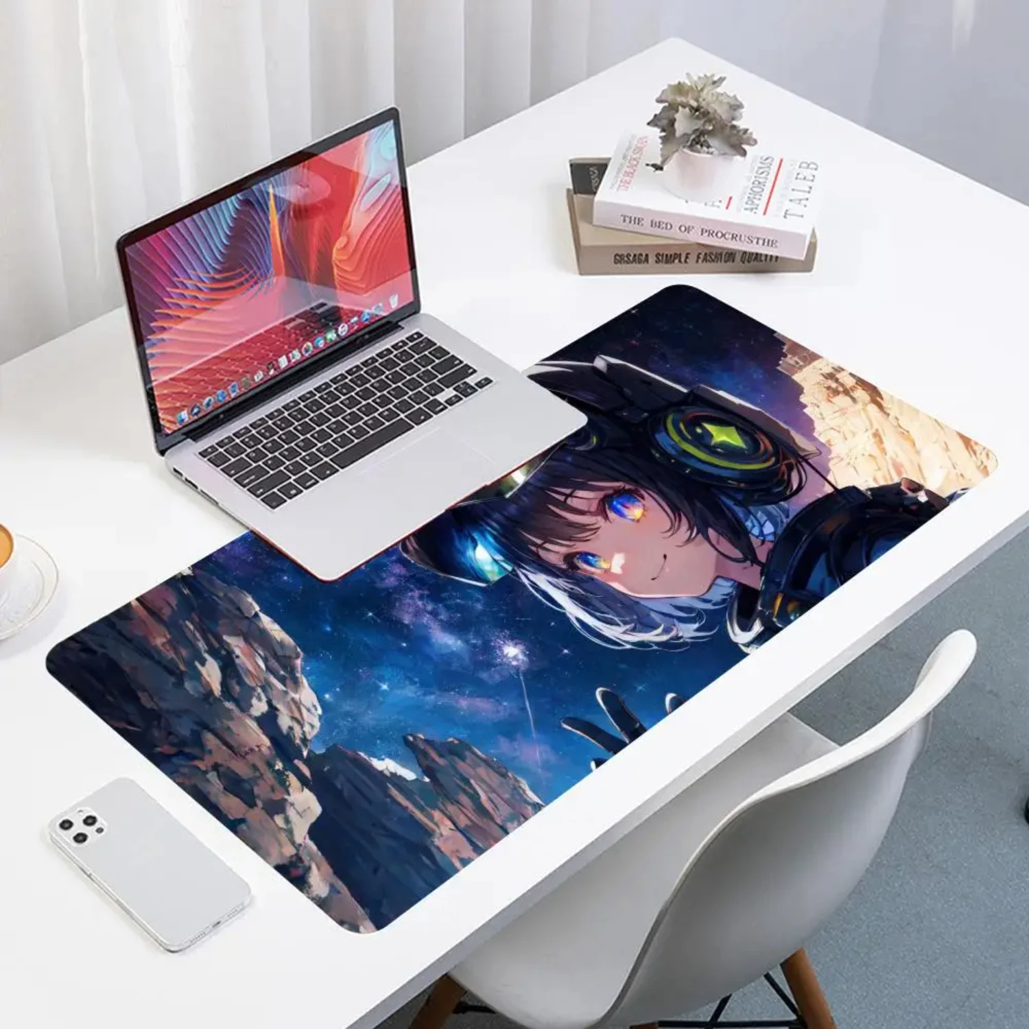 Astronauts Girl Fashion Cool Mouse Pad Large Anime Desk Mat Luxury Desktop Cartoon Gaming Gamer Keyboard Office Computer Cushion