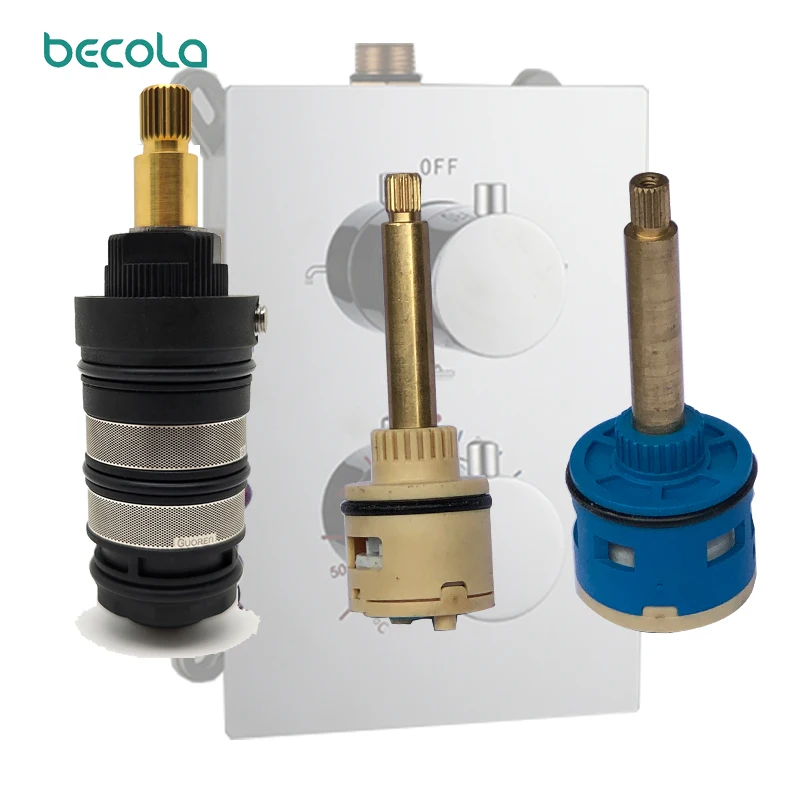 Becola The Cartridge For Thermostatic Shower Faucet Mixing Valve Concealed Easy-mount Box Brass Concealed Valve Spare Part In