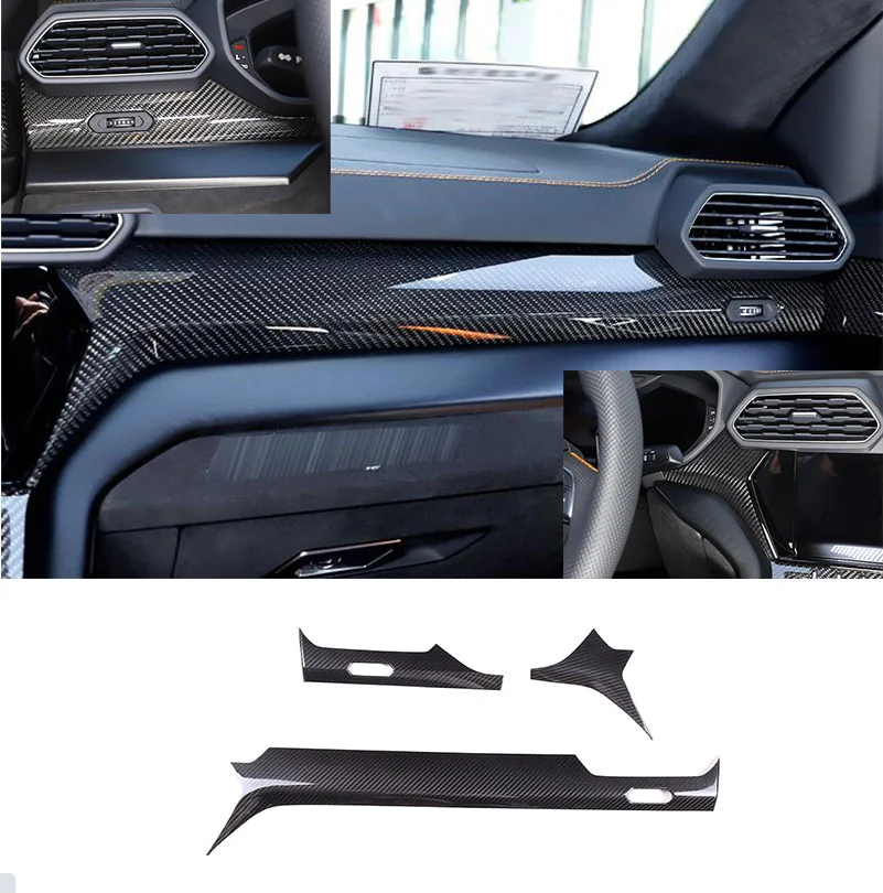 

Center Console Decorative Panel Cover Real Carbon Fiber Protection Trim For Lamborghini URUS 2018-2023 Car Interior Accessories