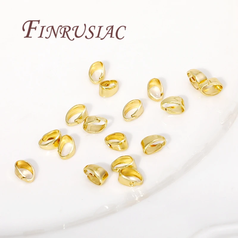 18K Gold Plated Pendant Clips For Necklace,Pendant Clip Clasp,Melon Seeds Buckle,DIY Necklaces Connector,Jewelry Accessories image 5