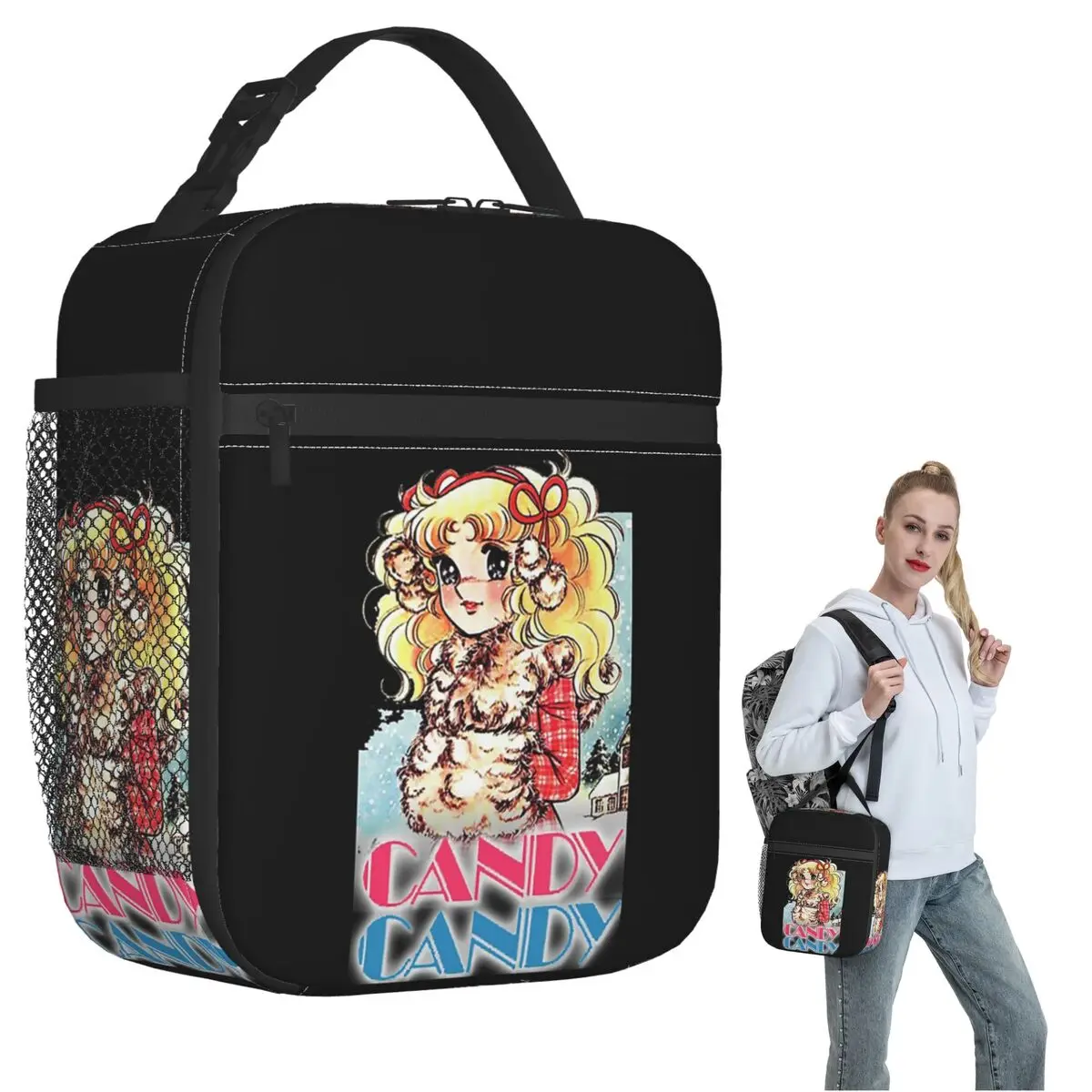 

Изолированная сумка для обеда CANDY CANDY для женщин и детей, портативные коробки для еды, термосумка для ланча