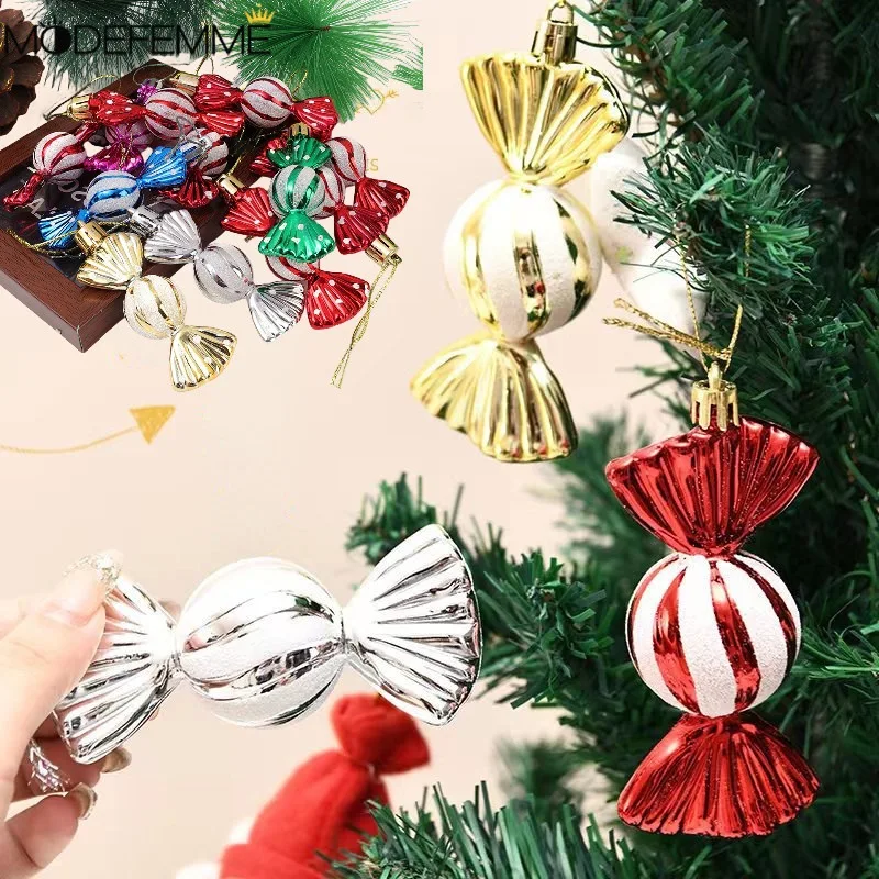 

Oversized Candy Cane Christmas Tree Pendant Christmas Decoration Wedding Red And White Painted Gold Party Home Decoratio