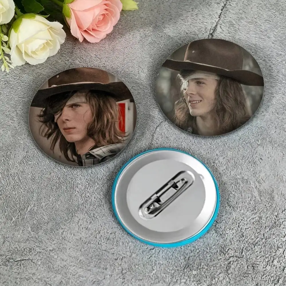 Carl Grimes Classic W-Walking D-Dead 25 32 44 58 75mm Badges Personalized Round Brooches Pins Accessory Gift