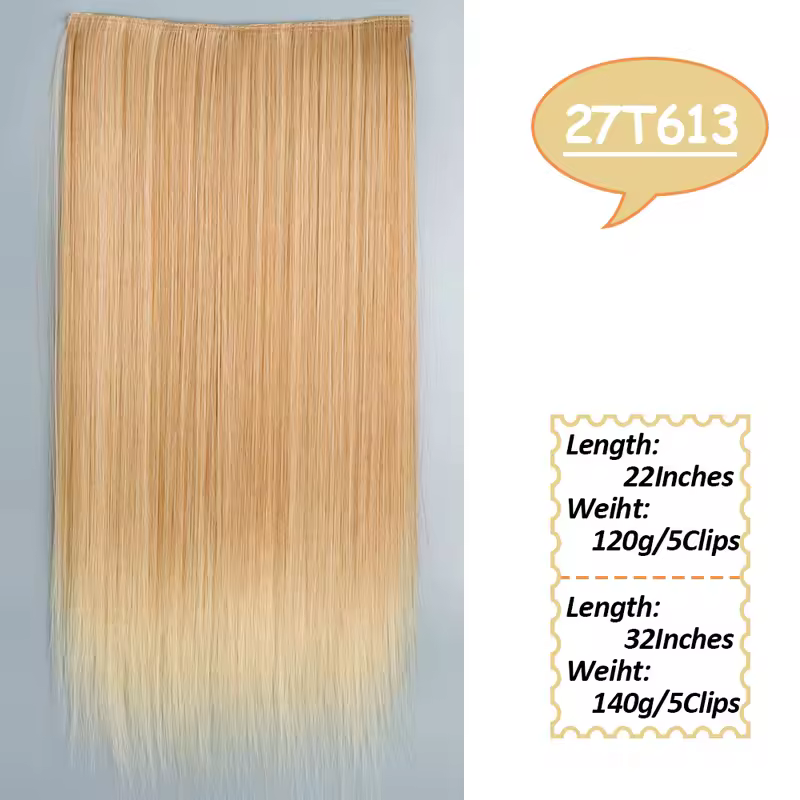 NICESY Synthetic Long Wavy 5 Clips Hair Extensions 22Inch/32Inch Clip On Hair Extensions High Tempreture Fake For Women - Image 23