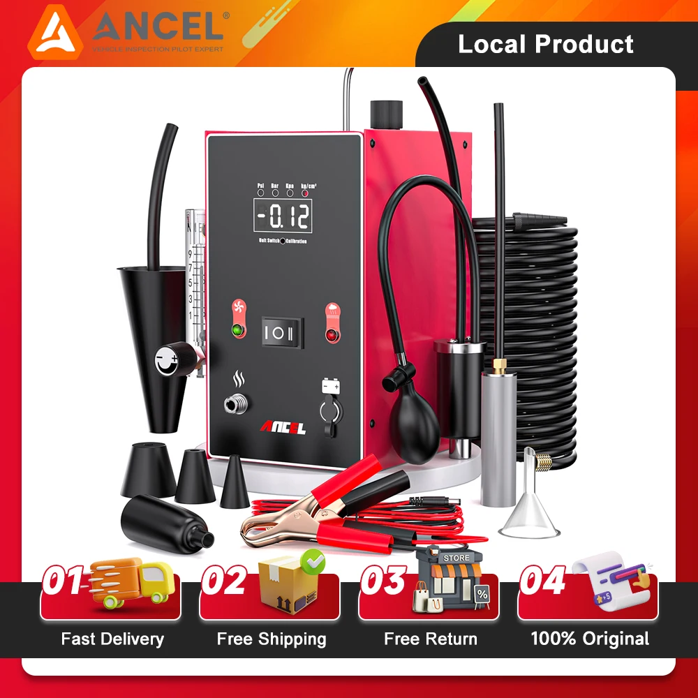 

ANCEL L300 Digital Pressure Gauge Car Smoke Generator Automotive EVAP Smoke Machine with Pump Vacuum Fuel Pipe Oil Leak Detector