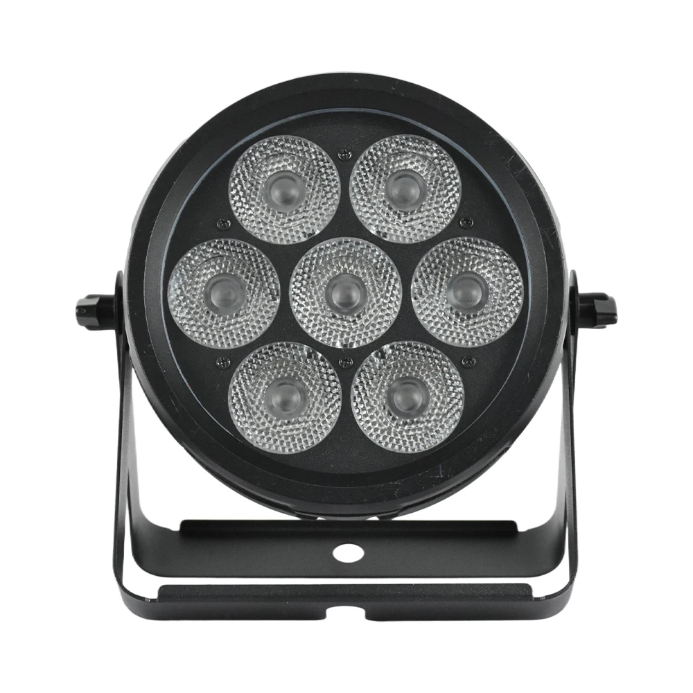 YUER 150W 7x20W RGBWA+UV Waterproof Par Light DMX512 RDM IP65 Sound Activated Linear Dimmer for Outdoor Indoor Events