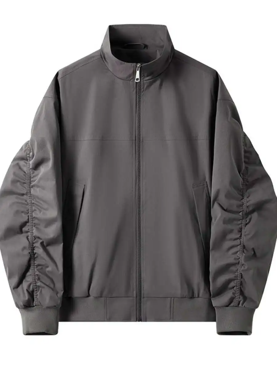 

Мужская повседневная демисезонная куртка-бомбер American Sle Jaet с воротником-стойкой, универсальная, ветрозащитная