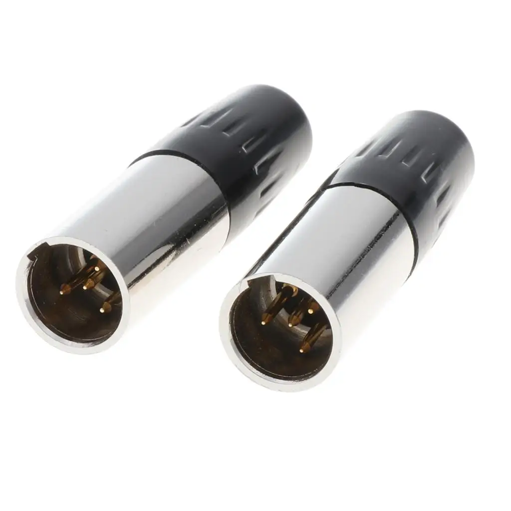 2 x 3 Pin XLR Female Cable Connector, Microphones, Black and