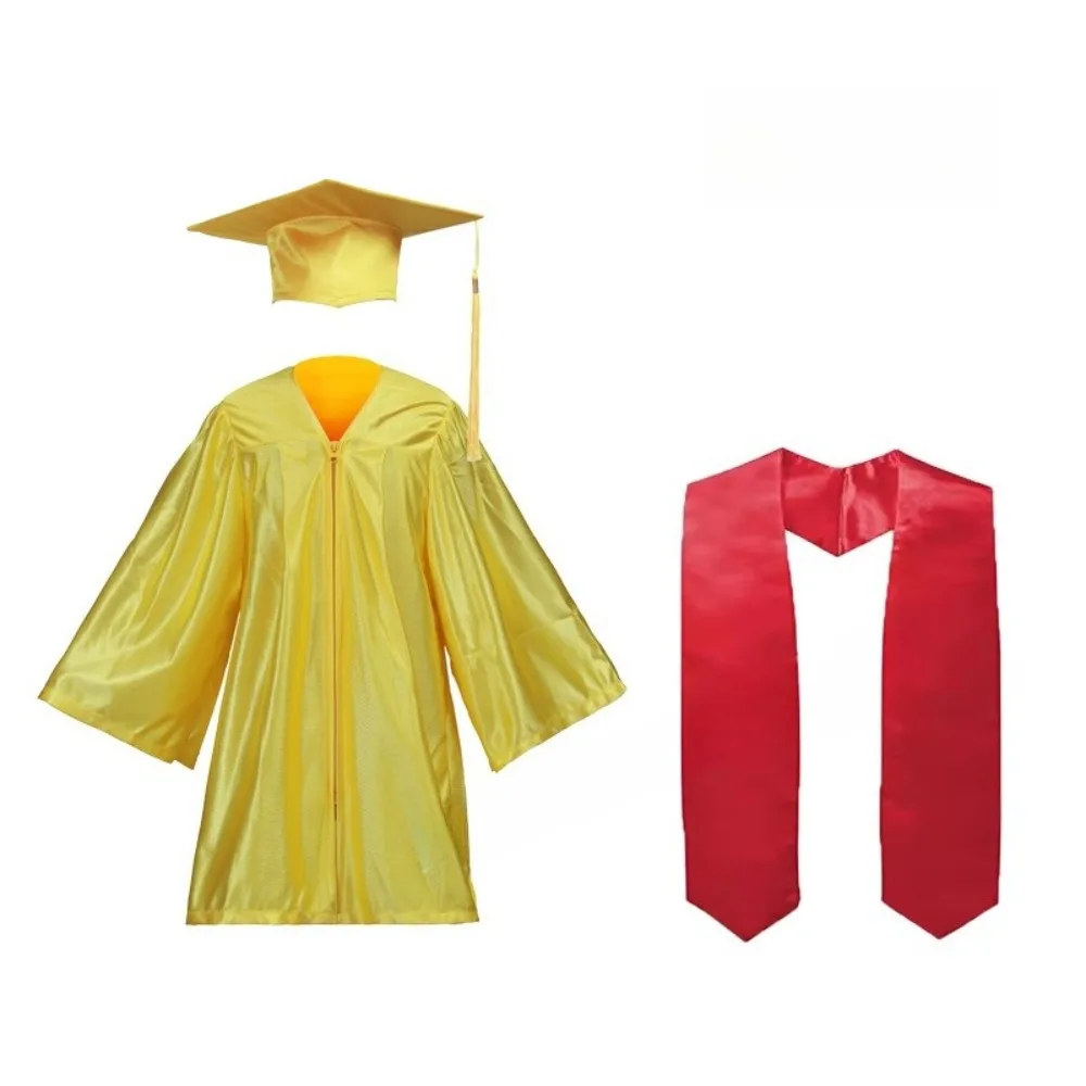Toddler Knit Graduation Robe Hat Set Sparkly Eye-Catching Photo Performance Costume
