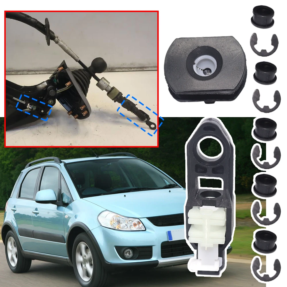 

12x Gear Shift Cable Linkage Bushing Connector Lever Adapter Selector Grommet for Suzuki SX4 GY EY RW 2006-2013 Clip Manual Kit