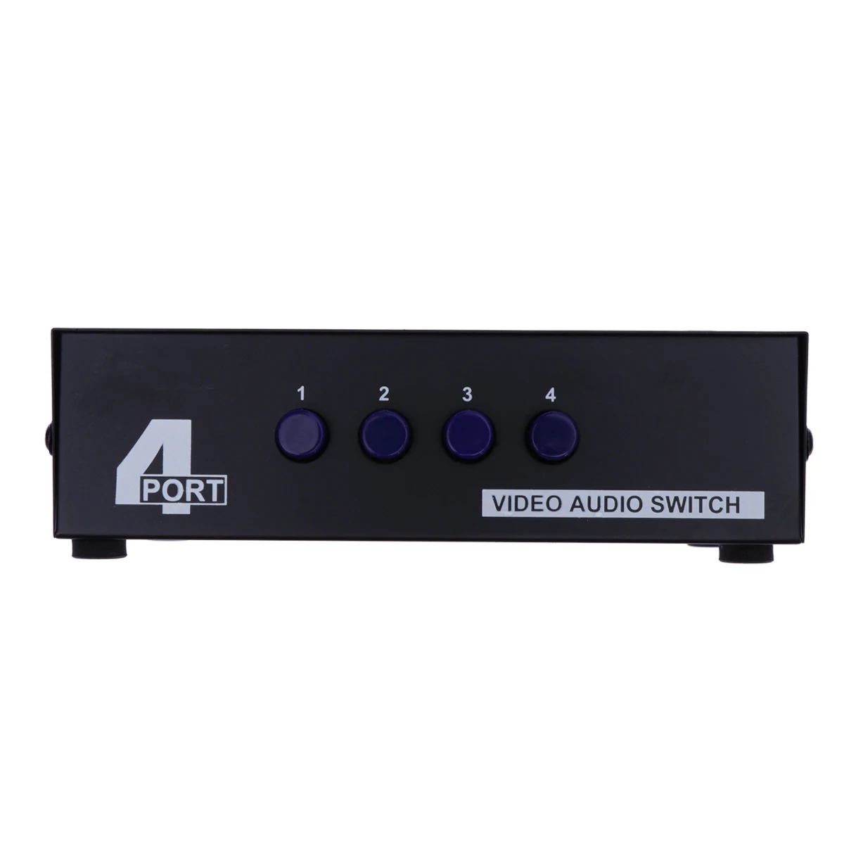 

Selector for DVD Cable Box to Yellow White Red Composite Video Audio In Out Metal