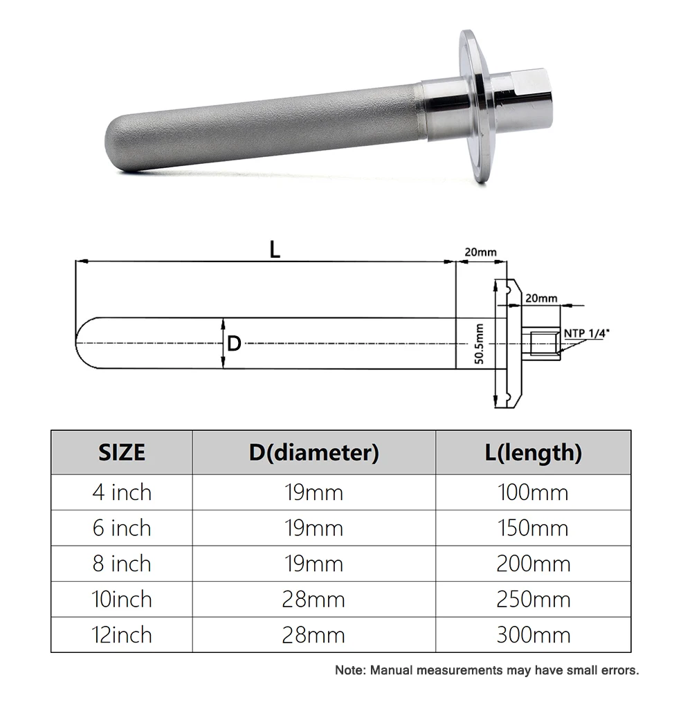 Tri-Clamp aus SS316-Edelstahl, 50,5 mm Karbonisierungsstein und Belüftungsfilter, 1/4 Zoll NPT-Buchse für selbstgebrautes Bier, Gas-/Sauerstofflieferung – Detail 1