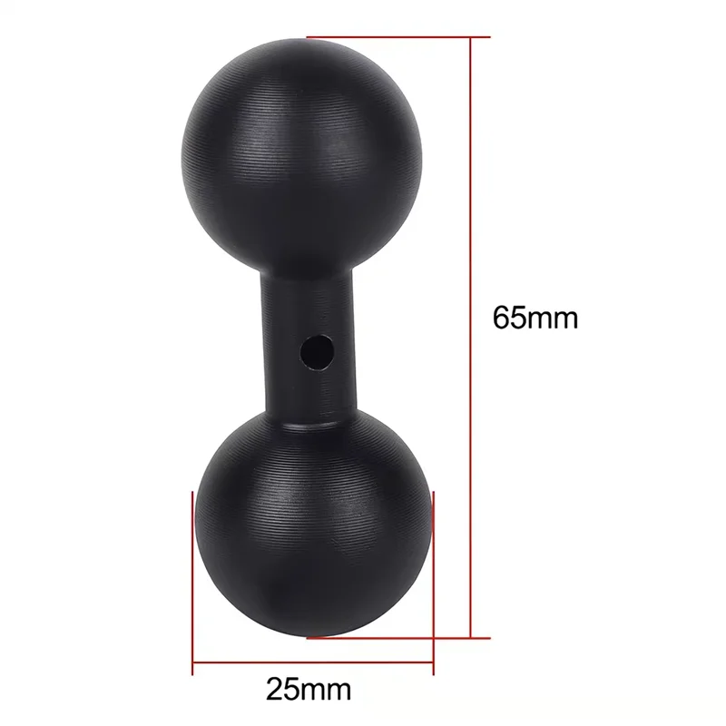 User-Friendly 17/20/25mm Aluminum Alloy Double Ball Head Connecting Rod - Portable Motorcycle Camera Mount Transfer Accessory