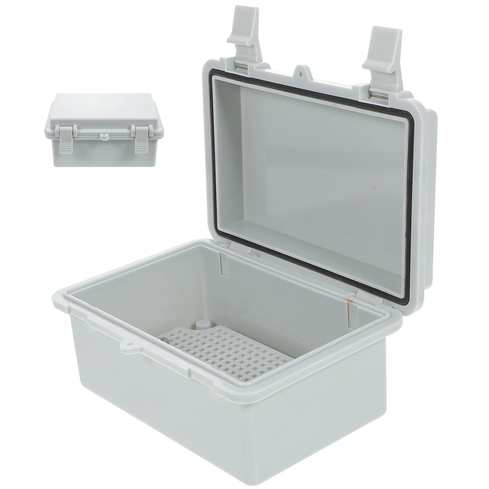 

Outdoor Junction Box Waterproof IP67 Plastic with Hinged Lid Mounting Panel for Electrical Components Dustproof