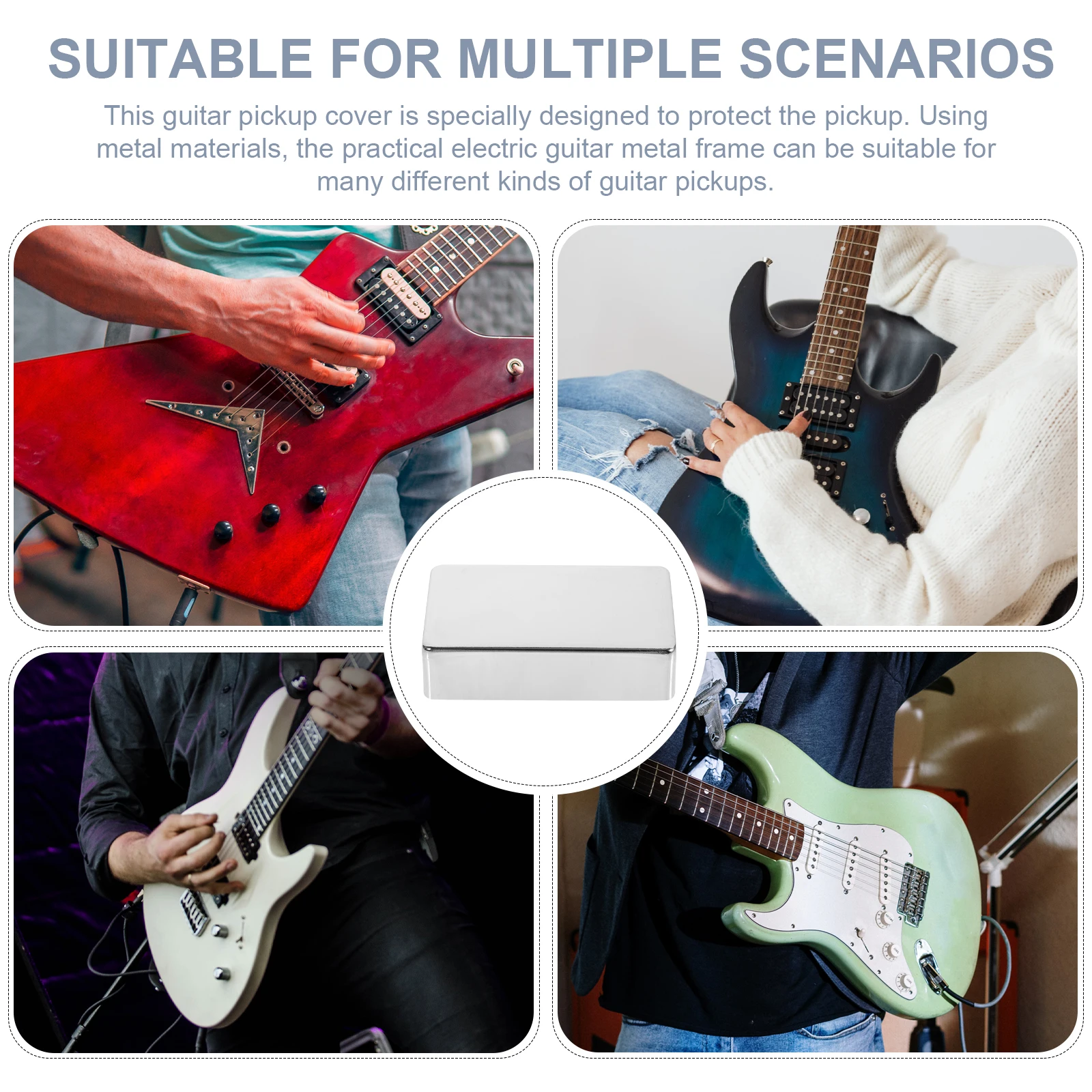 

2pcs Acoustic Pickup Soundhole Shell Reusable No Modification Durable Electric Guitar Pickups Transducer Easy Install