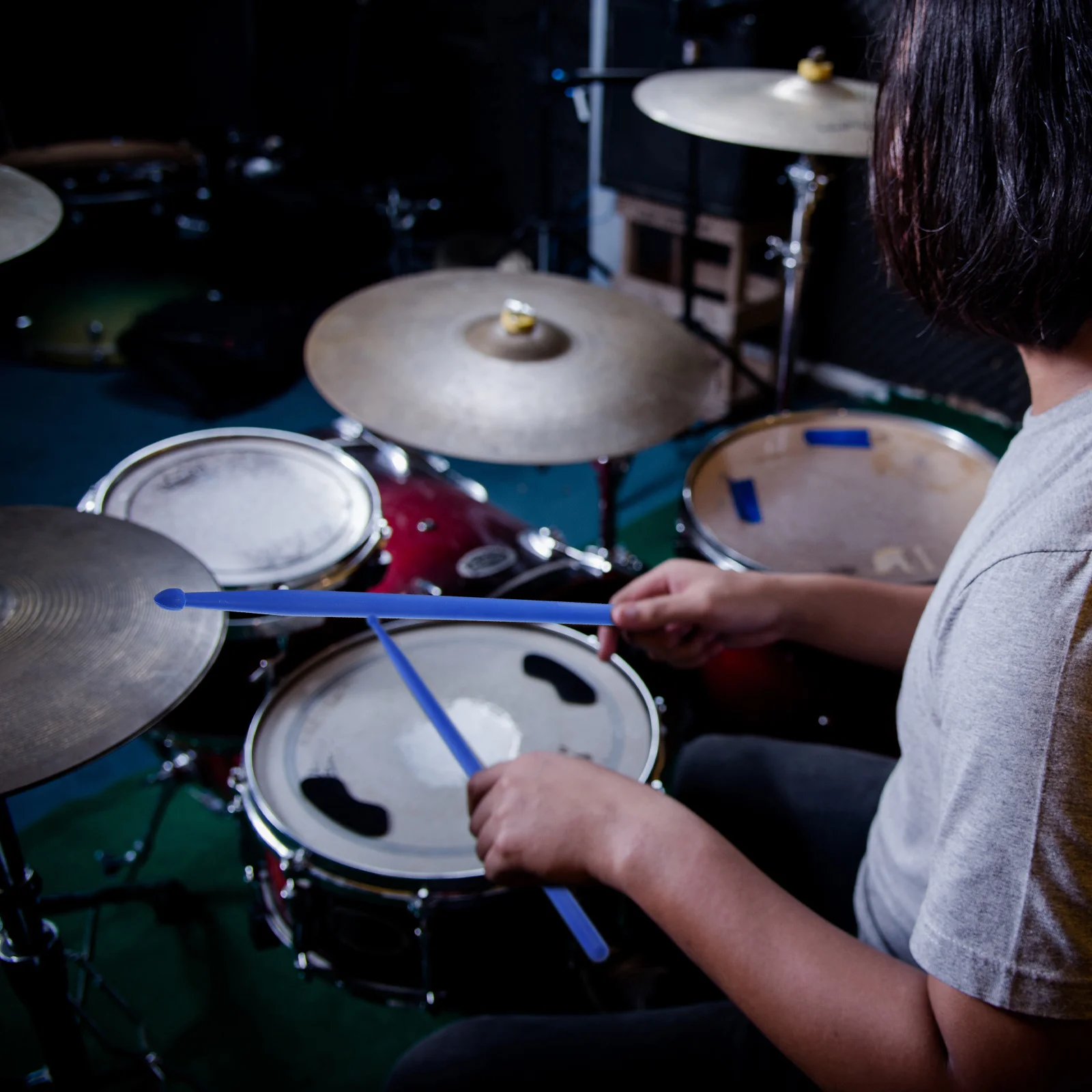 

1Pair Nylon Drum Sticks Anti-Slip Lightweight Shock-Resistant Percussion Mallets for Performance Practice Marimba Tongue Drum