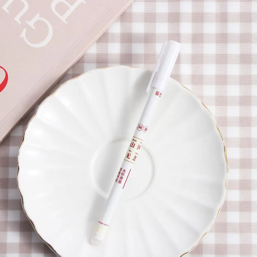 Kawaii Stationery Blue 0.5mm Washable Handle Press Pen Student Pen Neutral Erasable Pen Gel Pens Erasable Pen