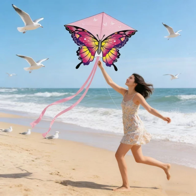 140cm Butterfly kites flying outdoor toys for children kites sports kites wheel adults kites string line professional wind kites