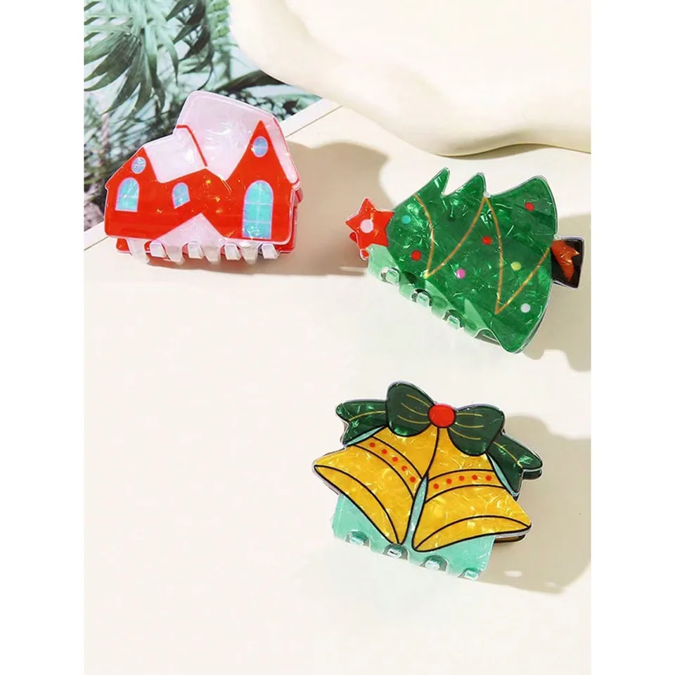 1個のかわいい＆エレガントなクリスマスヘアクリップ、クリスマス
