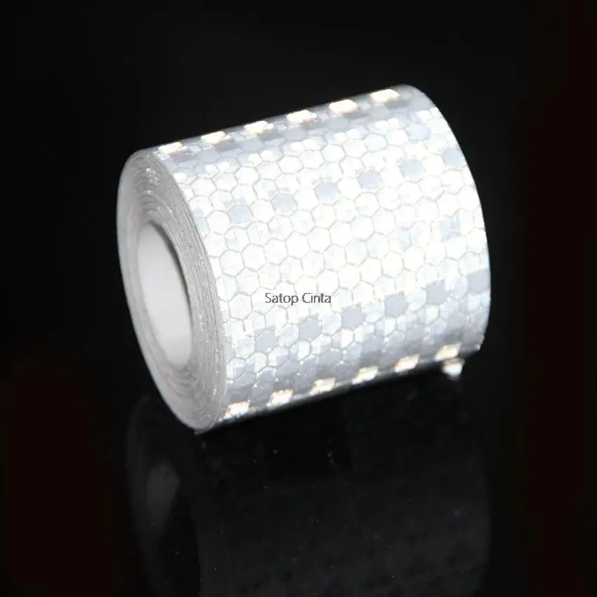 شريط عاكس تحذير سلامة الدراجات ، شريط عاكس أبيض Conspicuity ، ملصقات الدراجة ، عاكسات لاصقة للأشياء ، 10 متر ، 2"