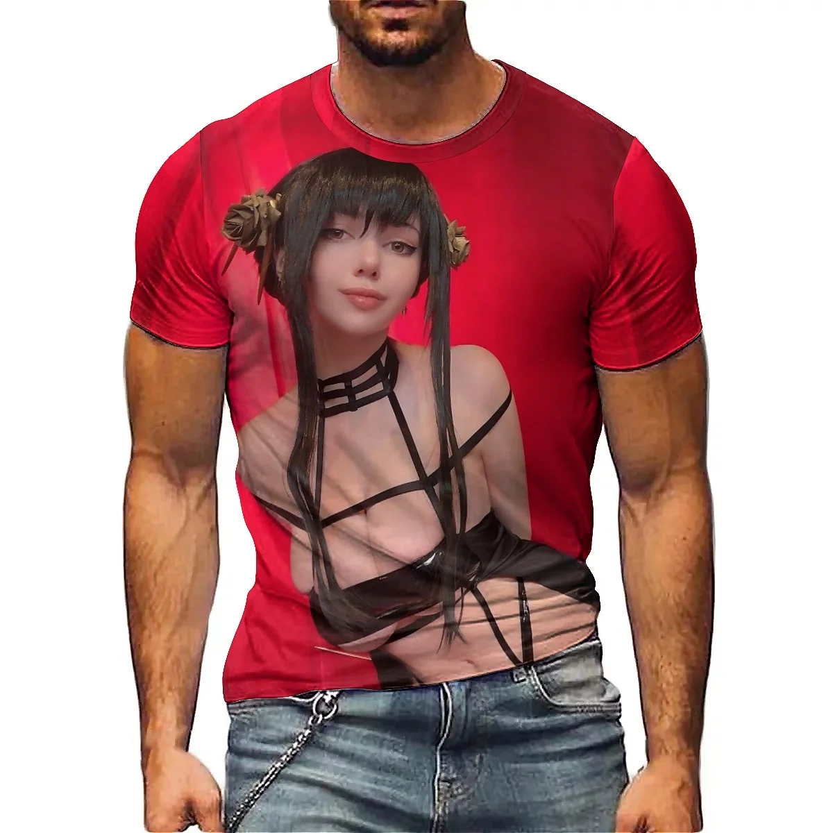 

Family Gathering & Vacation Travel Men's 3D Printed Short-Sleeve T-Shirt - Men's All-Over Print Top