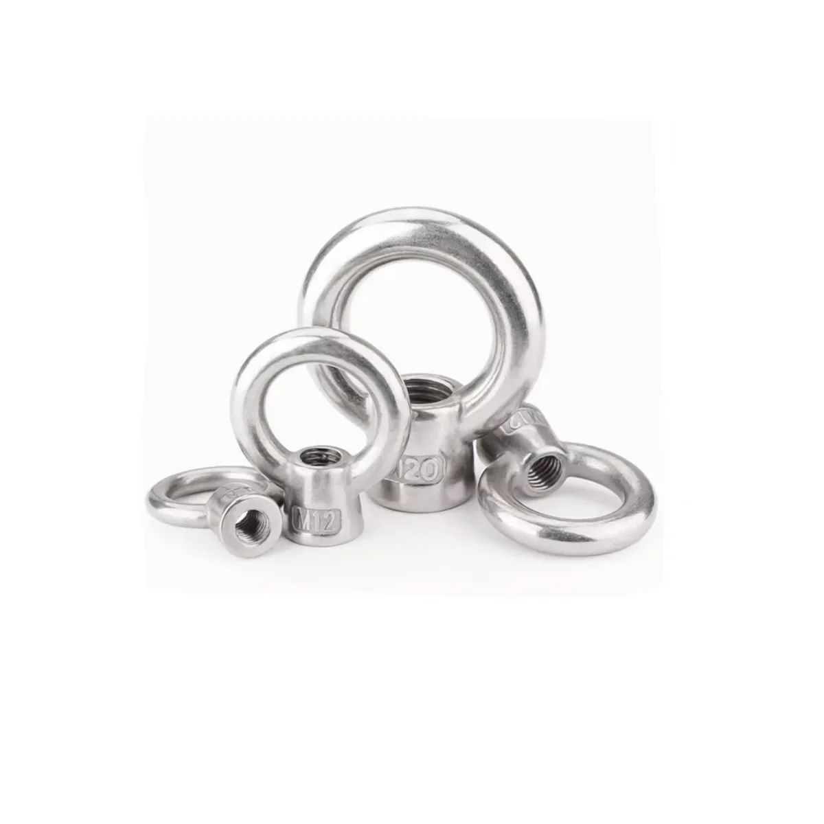 304 Stainless Steel Lifting Ring Nut / High Foot Screw Cap / Circular Ring M6M8M10M12M16