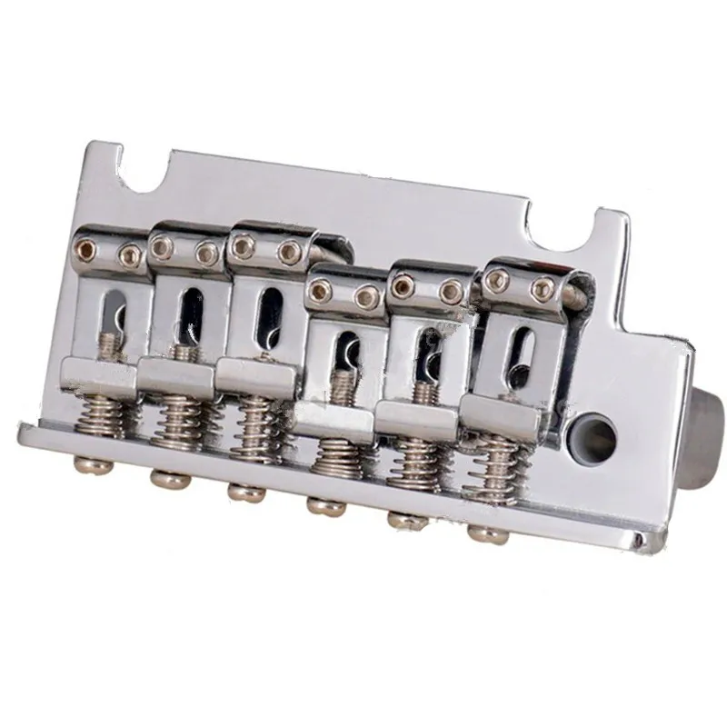 Chrome Thickened Base 6 String Saddle Tremolo Bridge System For Electric Guitar Accessories Parts Musical Instrument
