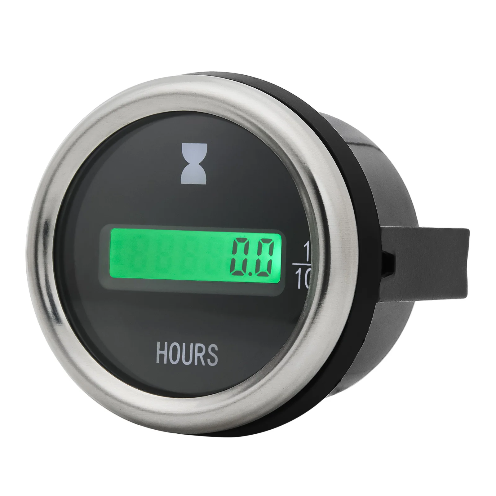 52mm Electronic Hour Meter Green LED Digital Hours Gauge Counter Universal for Motorcycle Car Marine Boats ATV 12V 24V