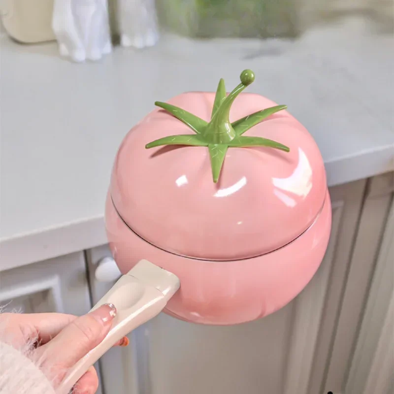 Tomato cooking pot cute milk pot non-stick pot household baby tomato creative instant noodle snail powder small