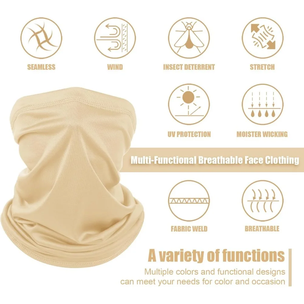 Summer UV Protection Cooling Neck Gaiter Face Clothing Neck Gaiter Mask Scarf Sunscreen Breathable Bandana