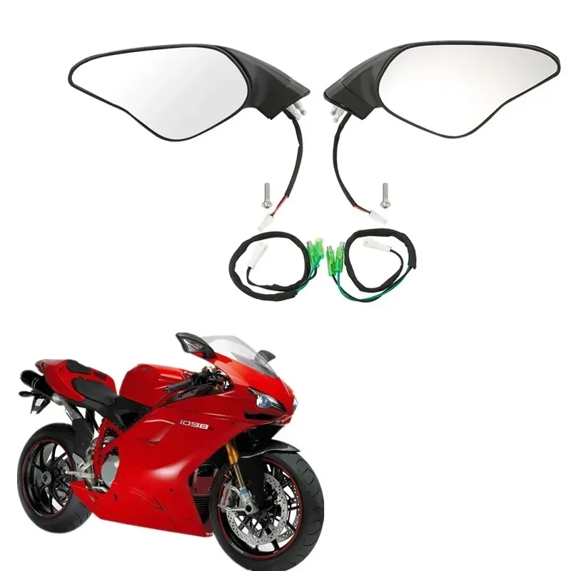 For Ducati 848 EVO 08-13 1098 1098S 1098R 07-09 1198 1198S 1198R 09-11 Motorcycle  Acsessories Rearview Mirrors W/Turn Signals