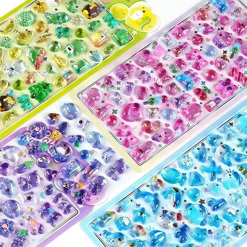 

Cute Animal Diy 3D Mini Relief Stickers Kawaii Relief Sticker Scrapbook Diary Decor Journaling Stationery Crystal Stickers