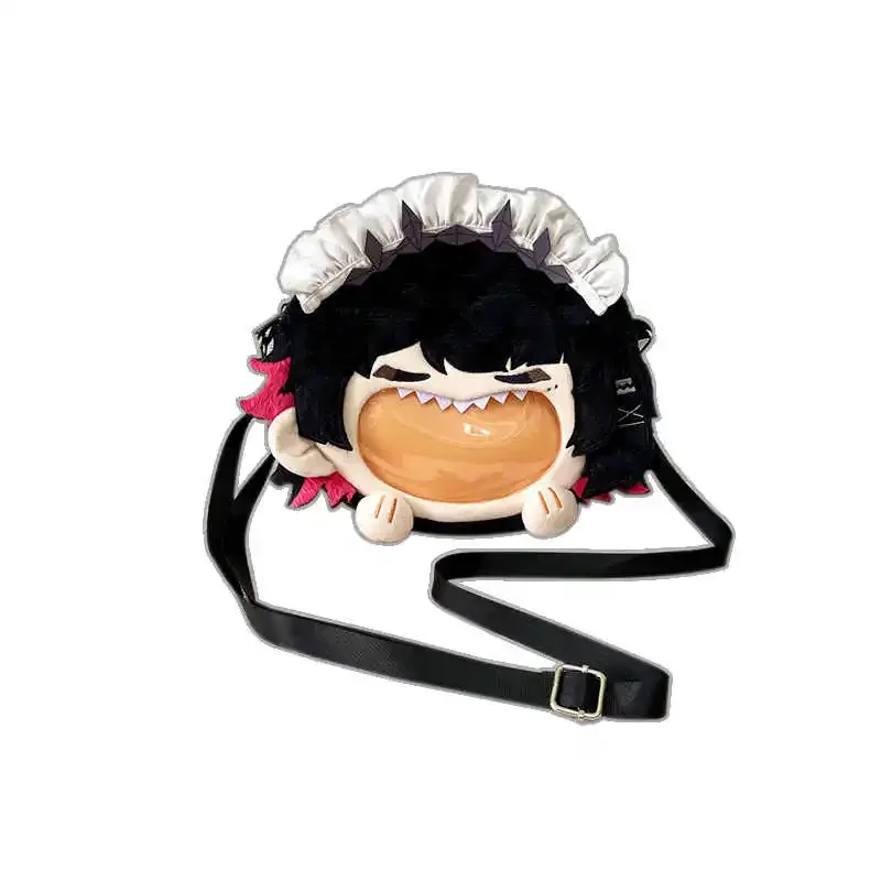 게임 젠플레이 Zenless Zone Zero 엘렌 조 코스프레 플러시 가방 웃는 얼굴 투명 이타백 백팩 메신저 숄더백 블랙 재고 있음