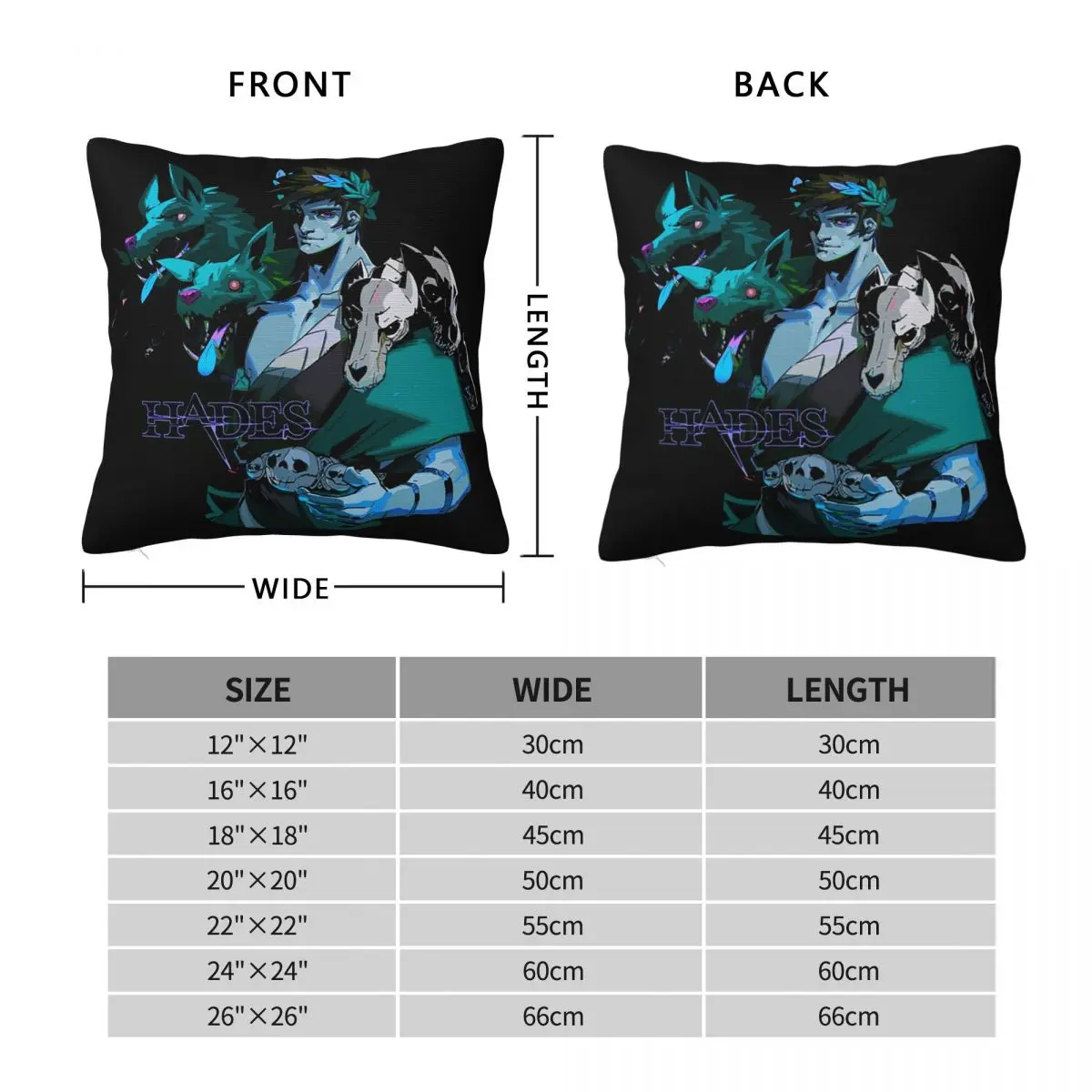 Role Playing Games Hades Square Pillowcase Cushion Cover Pillow Case Throw Pillow Cover for Home Sofa Living Room