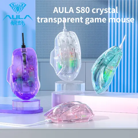 AULA S80 마우스 게이머 USB 유선 마우스 7 버튼 7200 인치 당 점 경량 투명 인체 공학적 컴퓨터 오피스 게이머 마우스 (PC 노트북 용) Best5 AULA S80 마우스 게이머 USB 유선 마우스 7 버튼 7200 인치 당 점 경량 투명 인체 공학적 컴퓨터 오피스 게이머 마우스 (PC 노트북 용) Best5