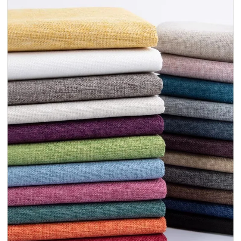 

Thickened Plain Cotton Linen Fabric By The Meter for Sofa Throw Pillow Tablecloth Bag DIY Sewing Upholstery Cloth Soft White