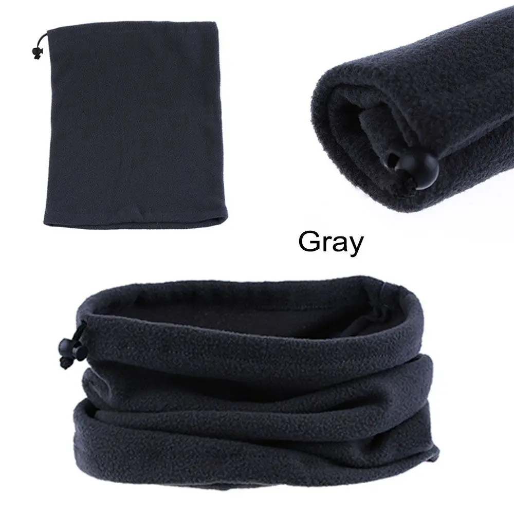 Polar Fleece Neck Warmer Snood Scarf Hat Unisex Thermal Ski Wear Snowboard