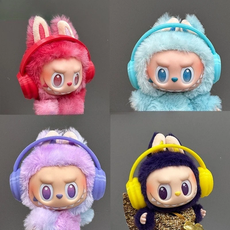 

17cm Labubu Fashion Earphone Accessories 10cm Cotton Doll Earphones Macaron Color Doll Earphones