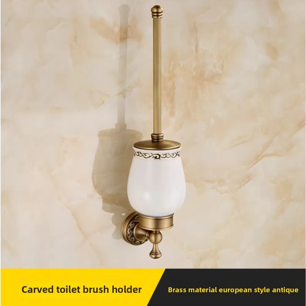 

Family hotel motel bathroom accessories，Luxury traditional European royal style toilet brush holder