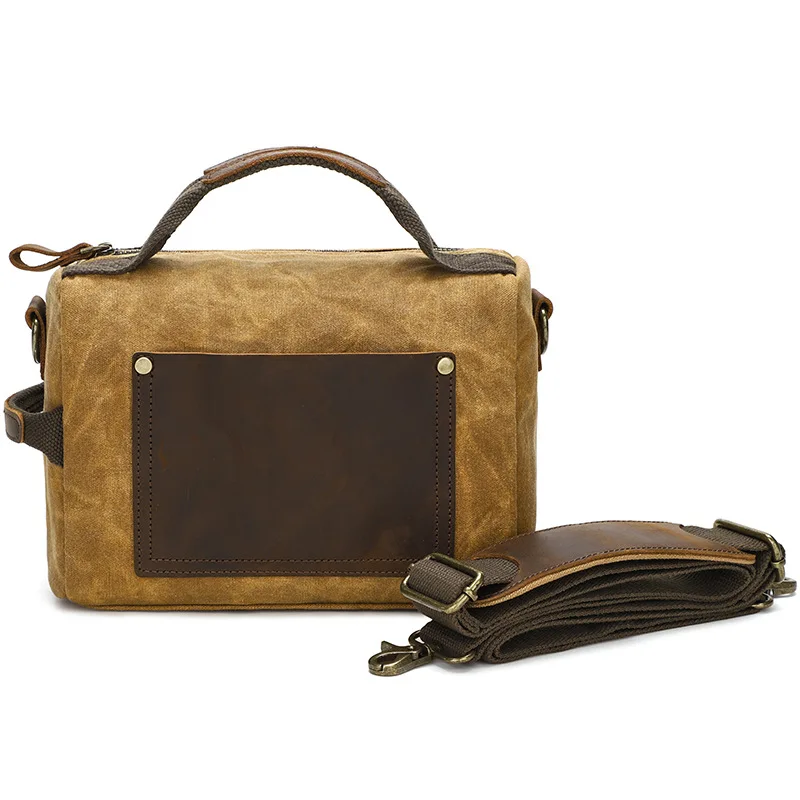 

Outdoor Travel Crossbody Bags Vintage Style Sling Bag Men Canvas Waterproof Abrasion Resistant Crossbody Shoulder Bag